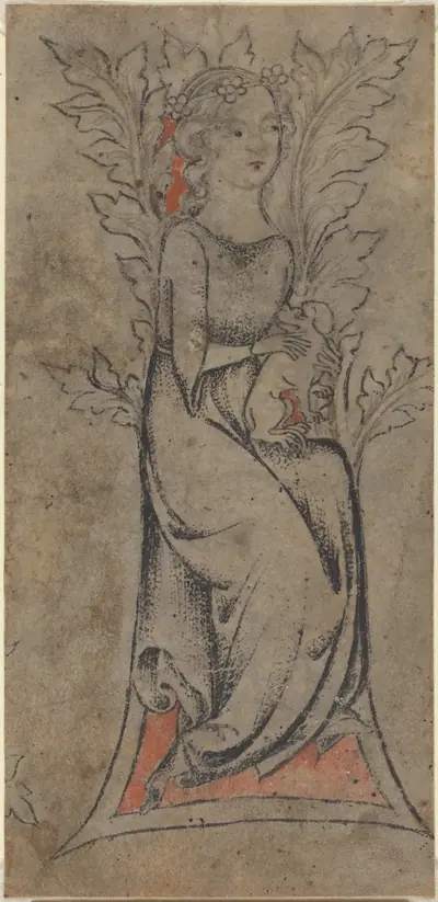 Seated Girl with a Dog