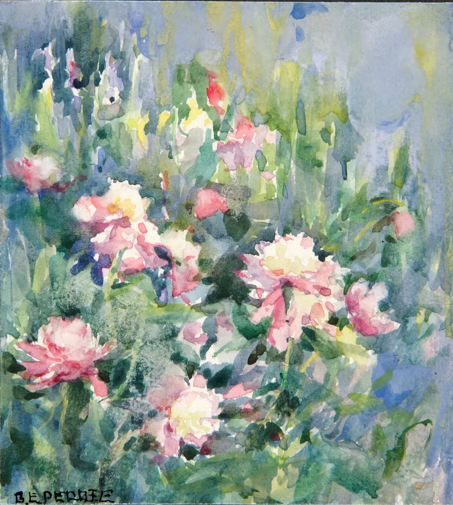 Untitled (Flowers) by Bertha E. Perrie, born Washington, DC 1868-died Gloucester, MA 1921