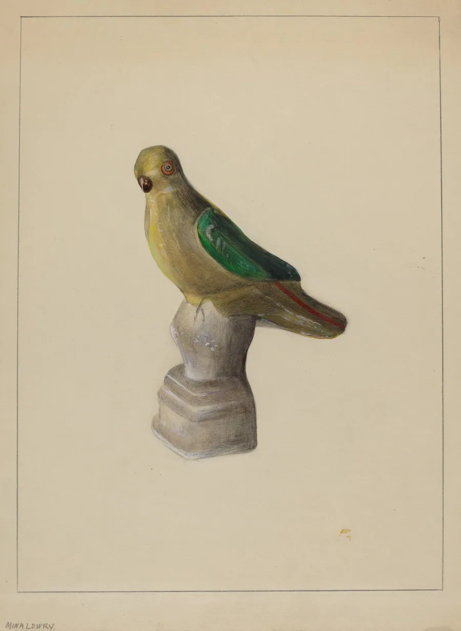 Chalkware Parrot by Mina Lowry
