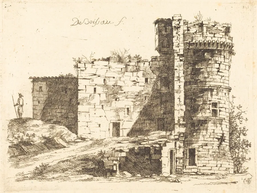 Ruins of the Château Saint-Chamond, Loire by Jean-Jacques de Boissieu