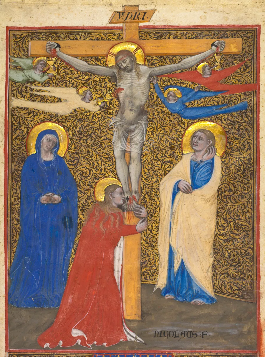 Single Leaf from a Missal: The Crucifixion by Nicolò da Bologna