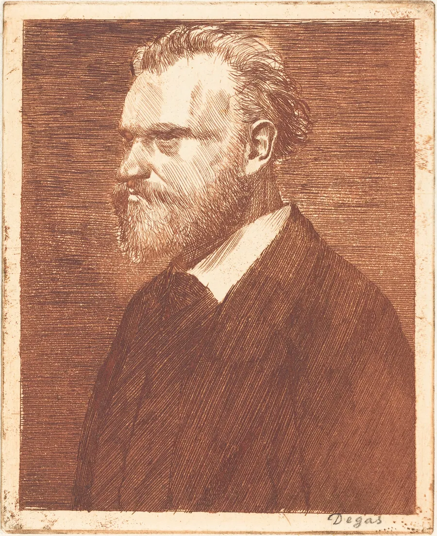 Edouard Manet, Bust-Length Portrait  (Manet en buste) by Edgar Degas