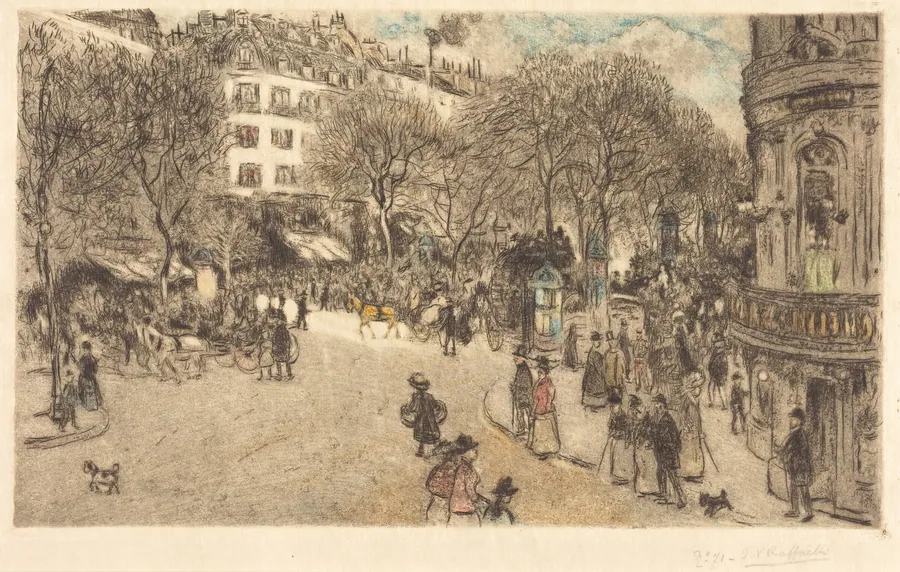 Le Boulevard des Italiens by Jean François Raffaëlli