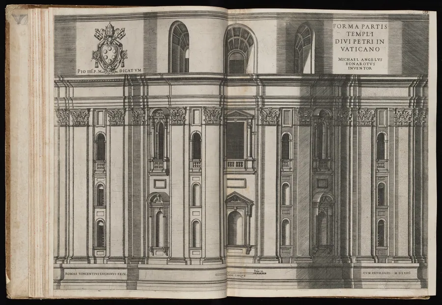 Forma Partis Templi Divi Petri [Exterior Section of Saint Peter's Basilica] by Italian 16th Century