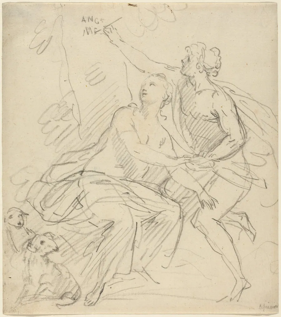 Angelica and Medoro by Giovanni Battista Cipriani
