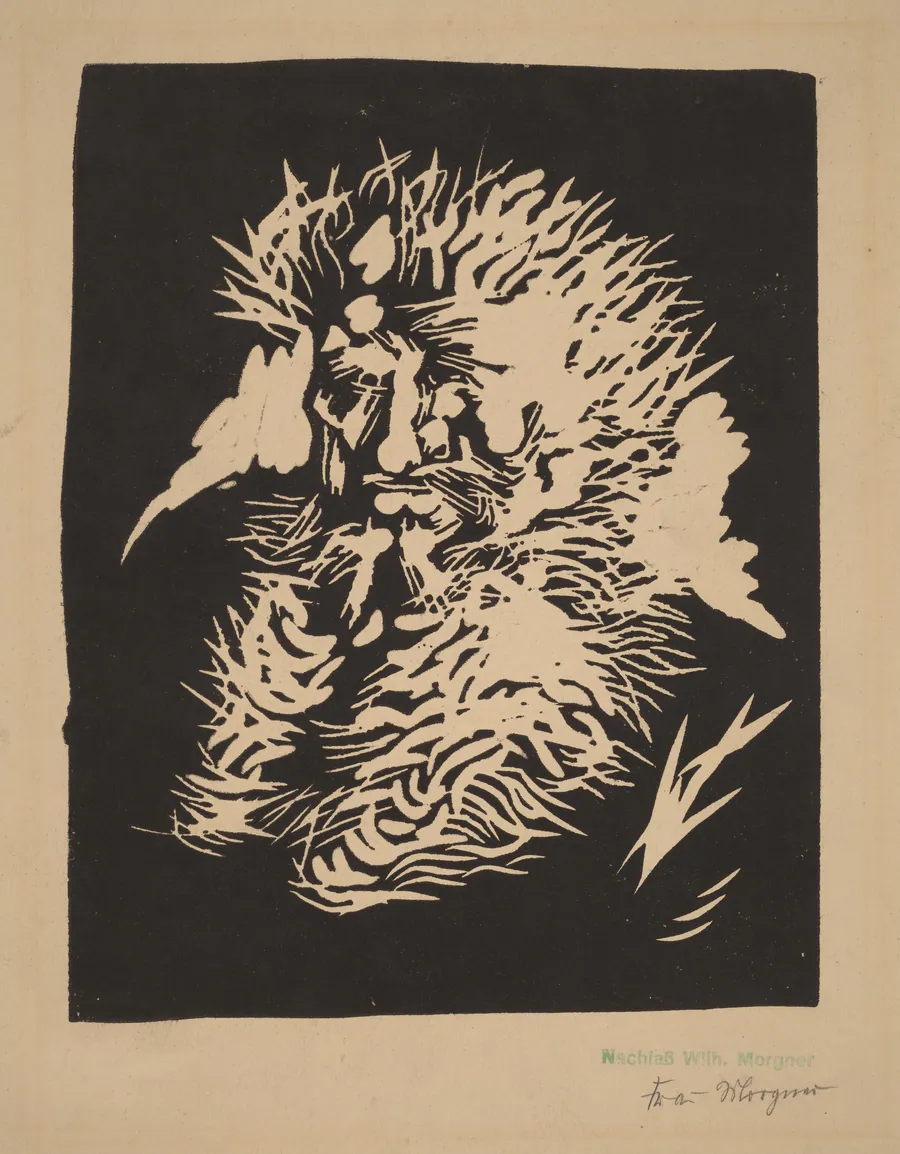 Bärtiger Mann by Wilhelm Morgner