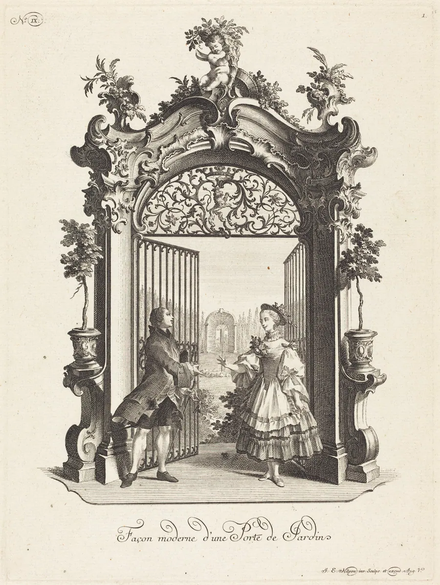 Façon moderne d'une Porte de Jardin (A Garden Door in the Modern Style) by Johann Esaias Nilson