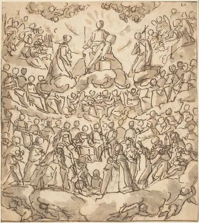 The Blessed in Paradise with the Virgin and St. John the Baptist before God