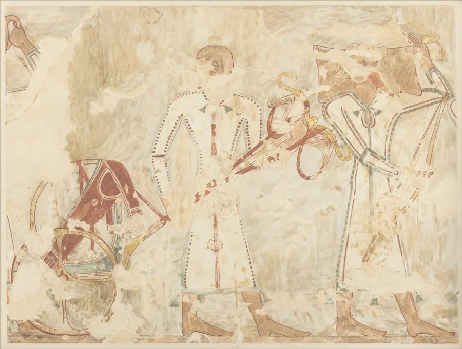 Syrians Bringing an Ingot and a Chariot, tomb of Rekhmire by Nina de Garis Davies