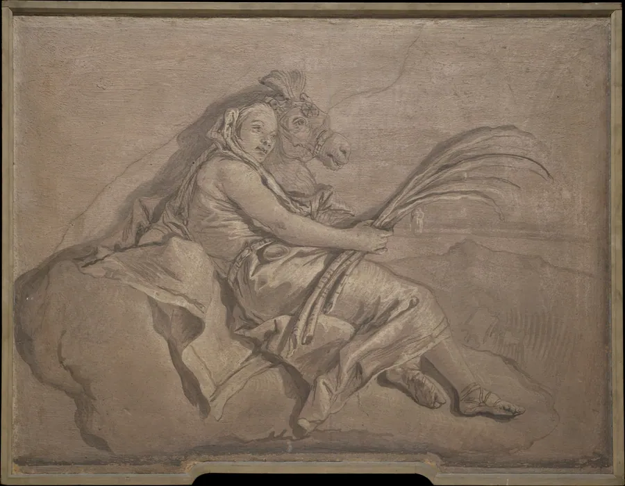 Allegorical Figure Representing Asia by Giovanni Domenico Tiepolo