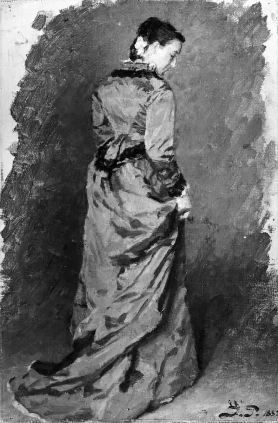 Malerinden Agnes Paulsen, kunstnerens søster by Julius Paulsen