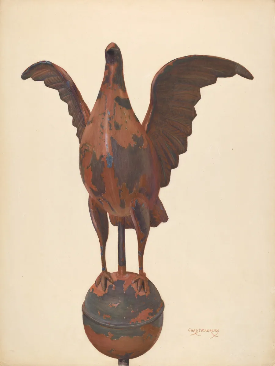 Flag-pole Finial Pigeon by Chris Makrenos