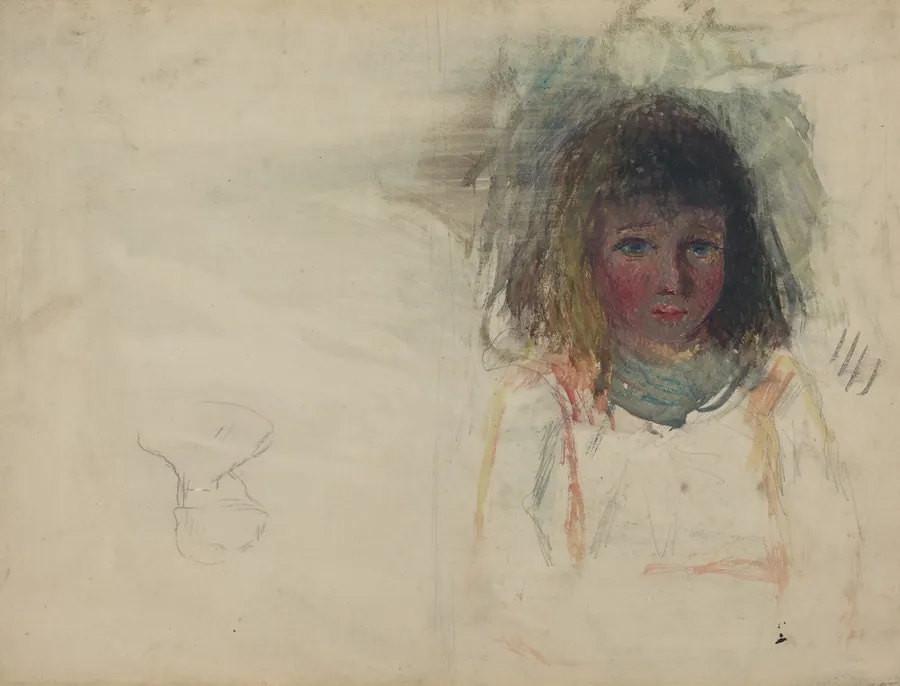 The Artist's Son Georges [verso] by Camille Pissarro