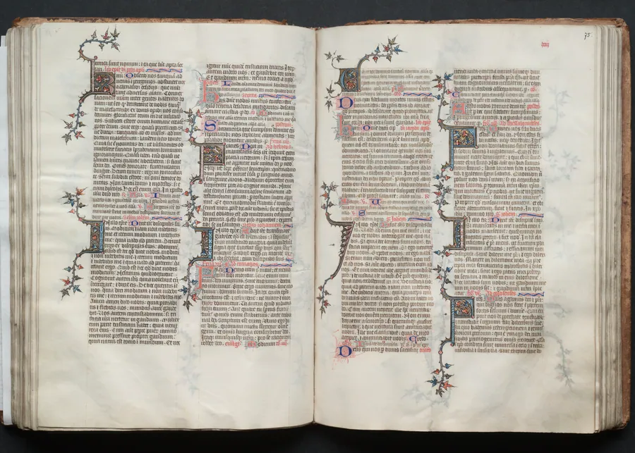 The Gotha Missal:  Fol. 74v, Text by Master of the Boqueteaux