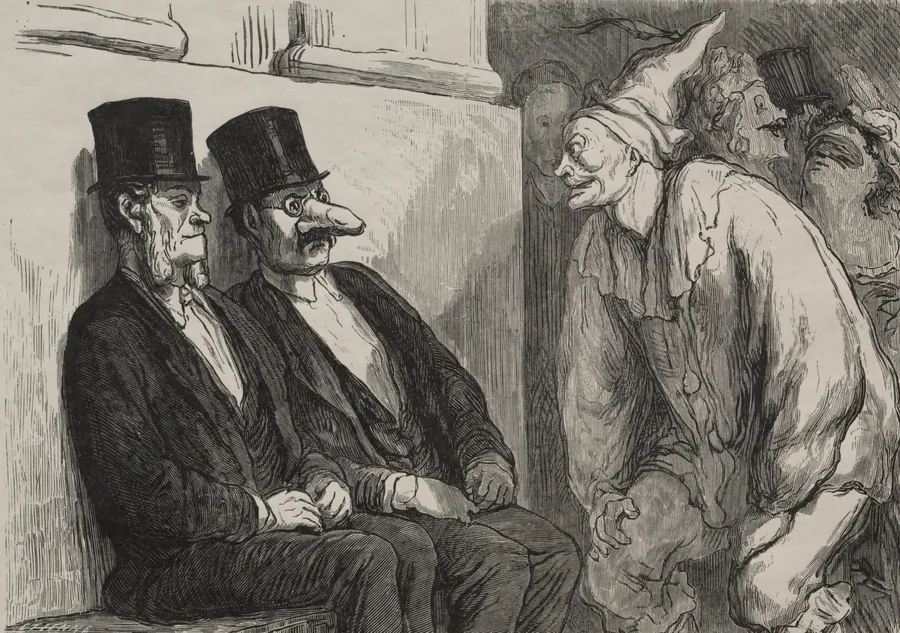 At the Opera Ball: You are having too much fun! by Honoré Daumier