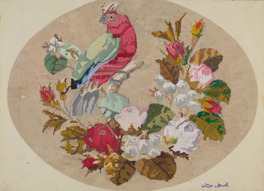 Embroidered Picture by Rex F. Bush