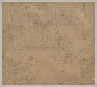 Album of Daoist and Buddhist Themes: Kings of Hells: Leaf 27