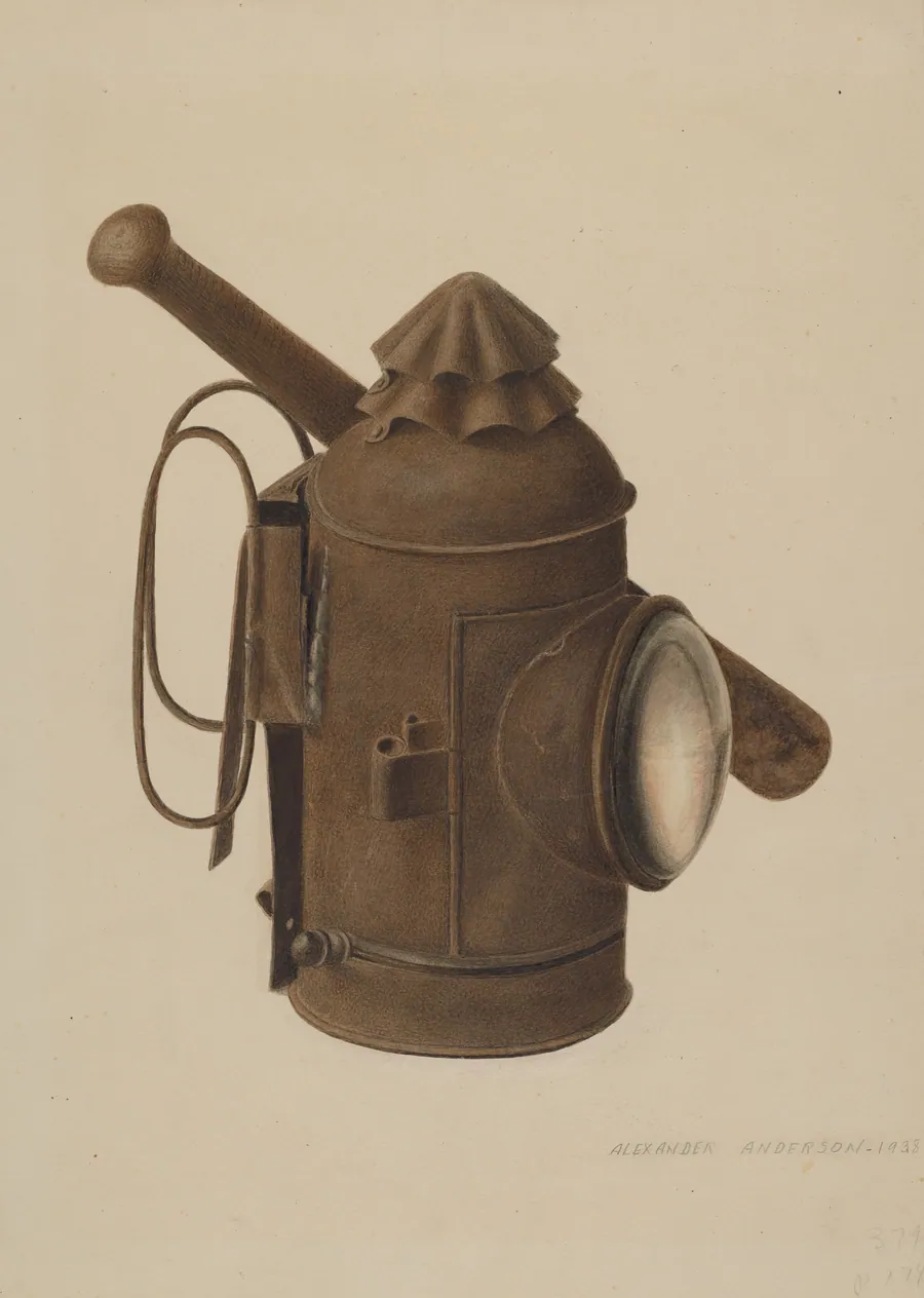 Police Lantern and Club by Alexander Anderson