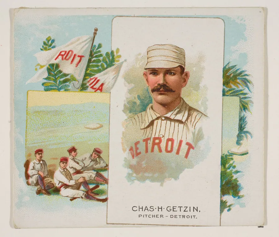 Charles H. Getzin, Pitcher, Detroit, from World's Champions, Second Series (N43) for Allen & Ginter Cigarettes by Allen & Ginter