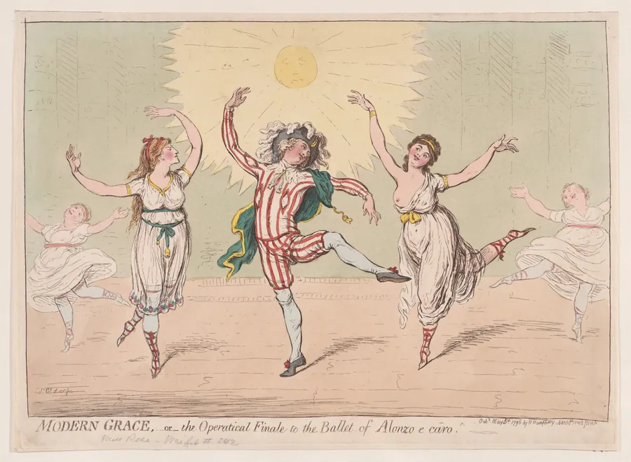 Modern Grace; -  or the Operatical Finale to the Ballet of Alonzo e Caro by James Gillray