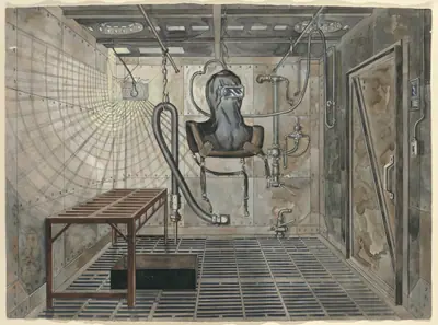 Exterior Sand Blasting Chamber, 1935