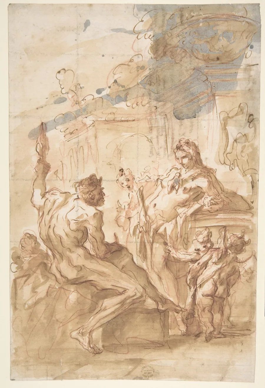 Hercules and Omphale by Gaspare Diziani