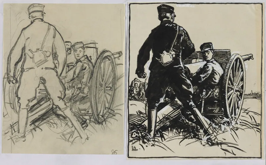 Artillelurs belges by Auguste Louis Lepère