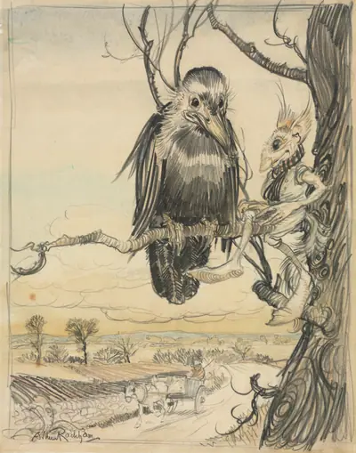 A Squirrel and a Crow