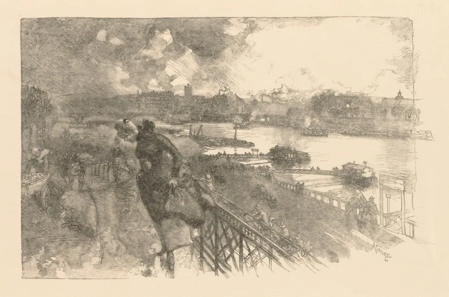 La Seine au Pont d'Austerlitz by Auguste Louis Lepère