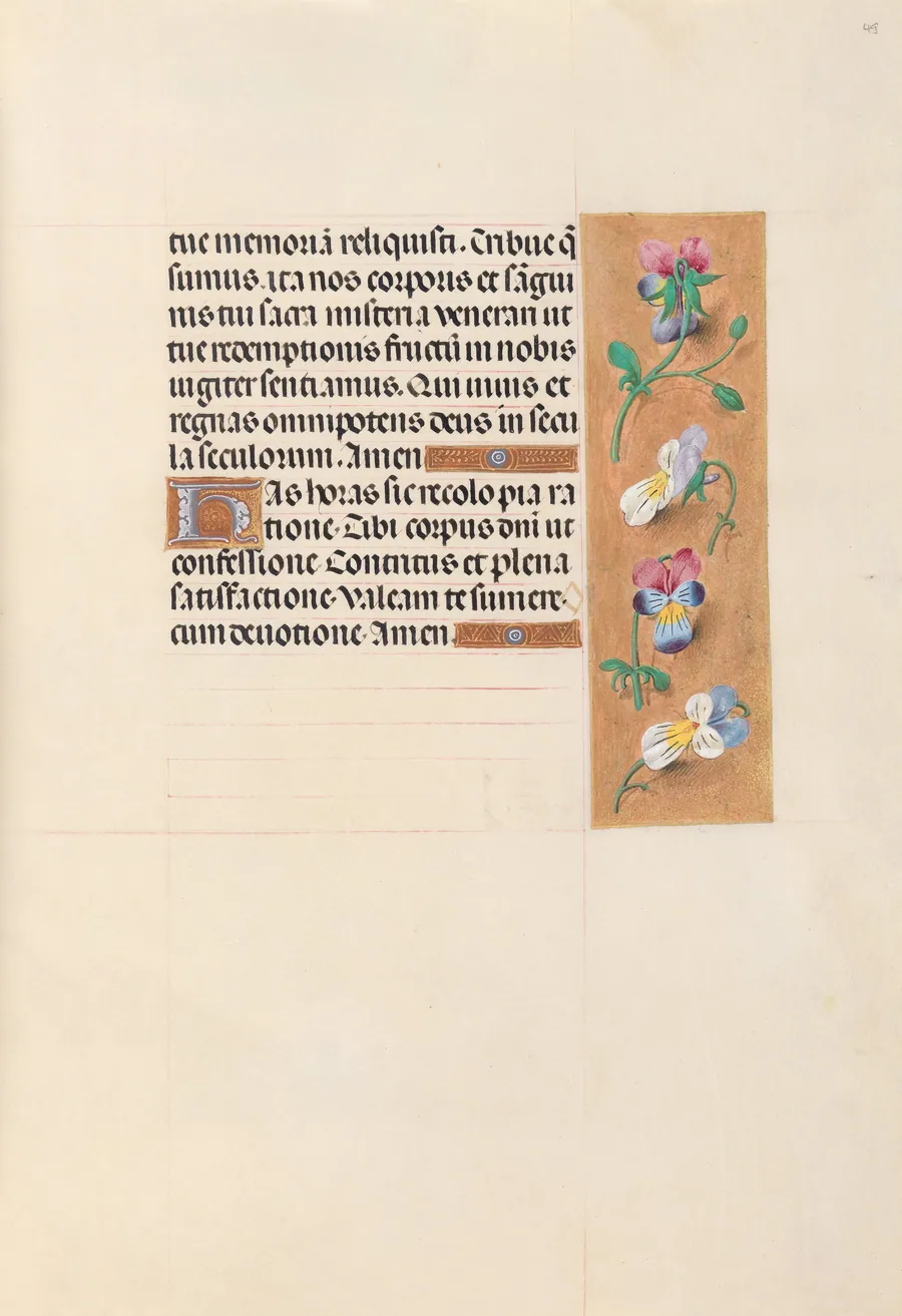 Hours of Queen Isabella the Catholic, Queen of Spain:  Fol. 49r by Master of the First Prayerbook of Maximillian