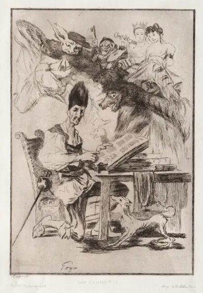 Don Quichote, after Goya
