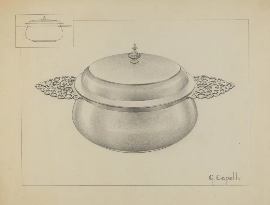 Silver Porringer by Giacinto Capelli