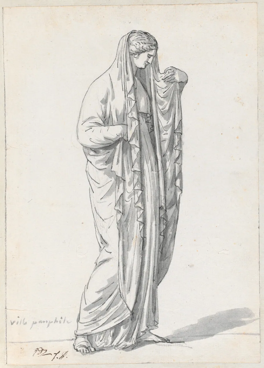 Draped Woman from the Villa Pamphili by Jacques-Louis David
