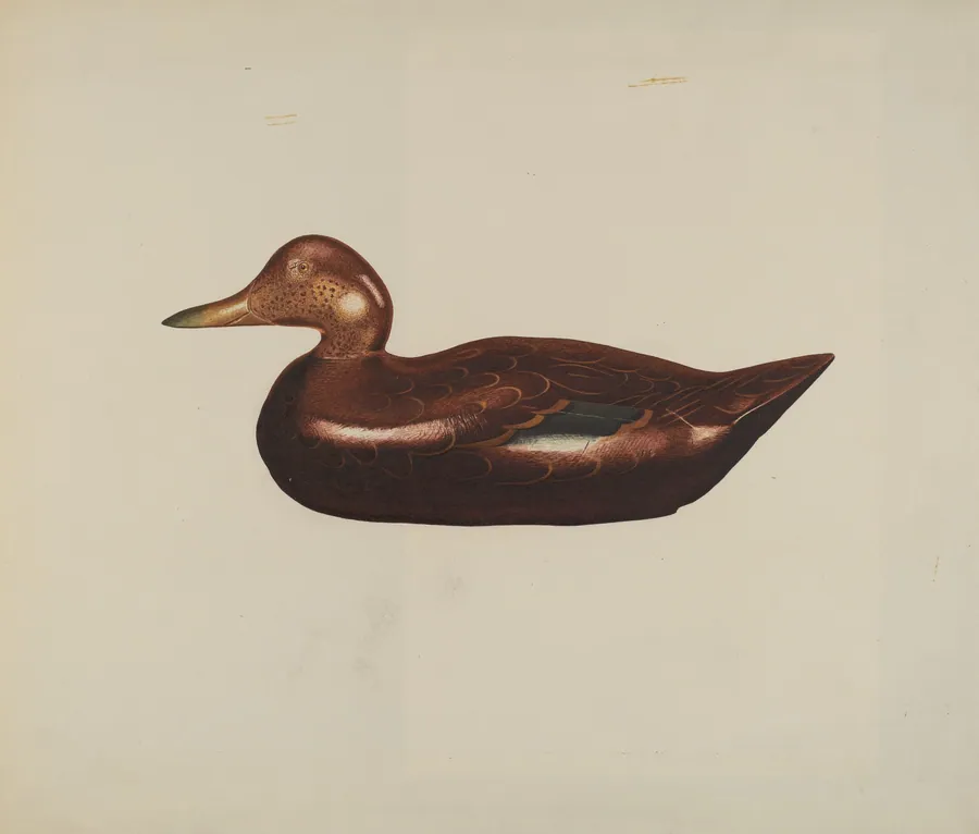 Wooden Duck by American 20th Century