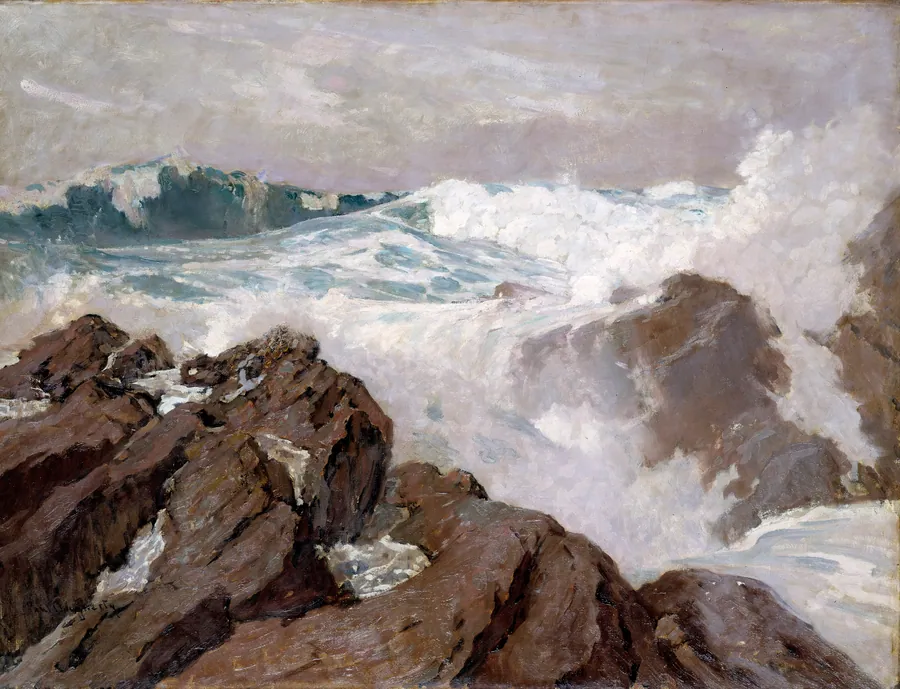 Heavy Sea by Paul Dougherty, born Brooklyn, NY 1877-died Palm Springs, CA 1947