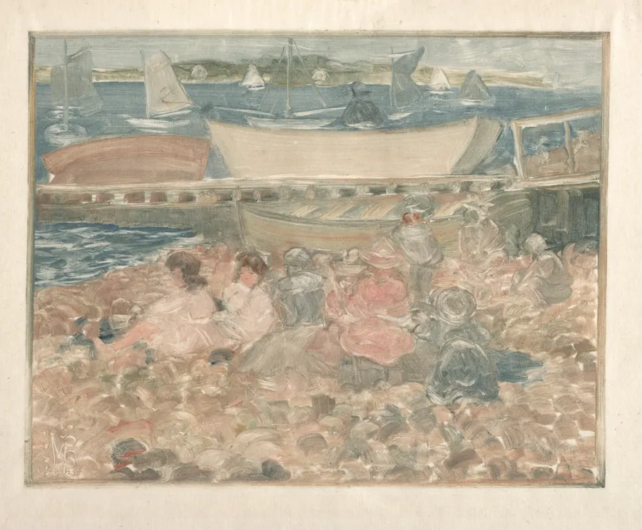 Shipyard: Children Playing by Maurice Prendergast