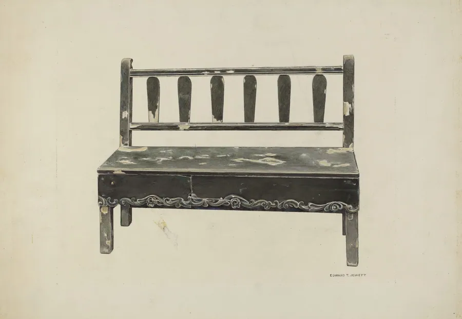 Spanish Colonial Mission Bench by Edward Jewett