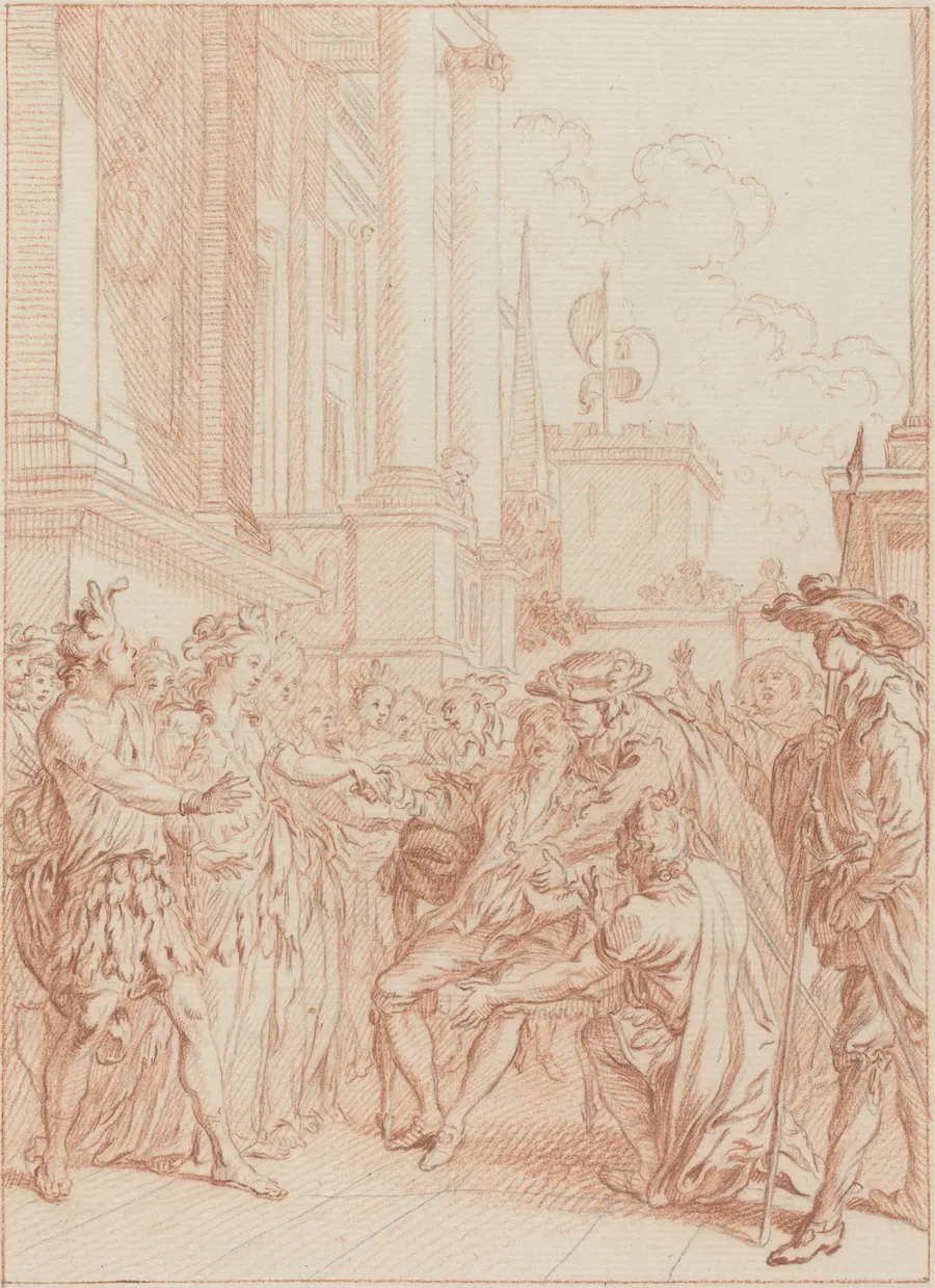 Quoi donc, les vrais Chrétiens auraient tant de vertu by Hubert François Gravelot
