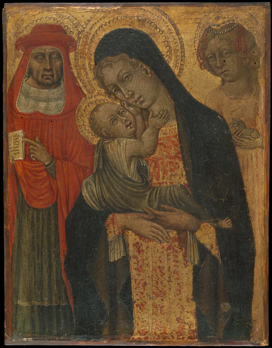 Madonna and Child with Saints Jerome and Agnes by Giovanni di Paolo (Giovanni di Paolo di Grazia)