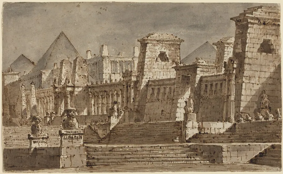 An Egyptian Stage Design by Pietro Gonzaga