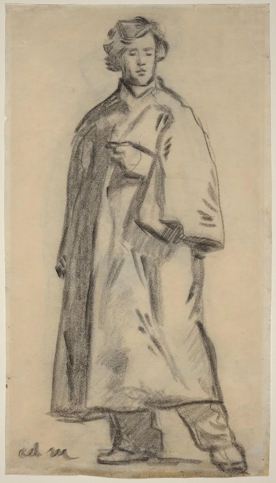 Man Wearing a Cloak [recto] by Edouard Manet