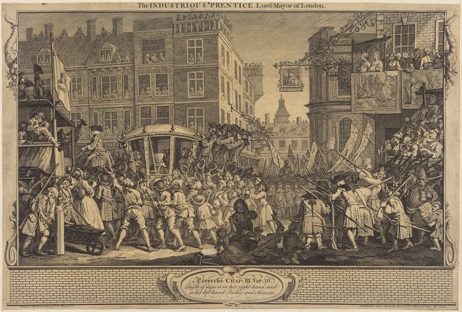 The Industrious 'Prentice Lord-Mayor of London by William Hogarth