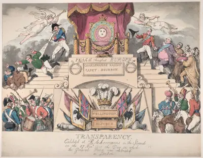 Transparency: Exhibited at R. Ackermann's in the Strand on the 27th November 1815, the Day on which the General Peace was Celebrated in London