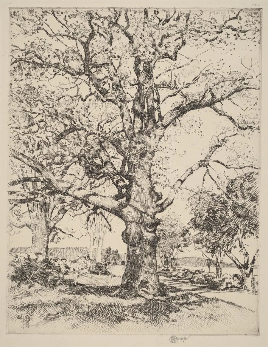 Wayside Inn—Oaks in Spring by Childe Hassam
