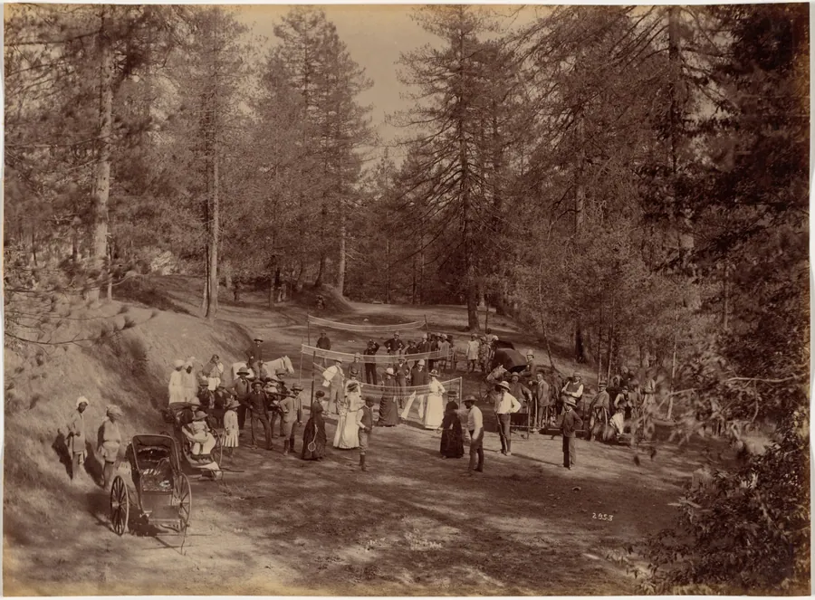 Badminton Party at Mashobra, Shimla by Raja Deen Dayal