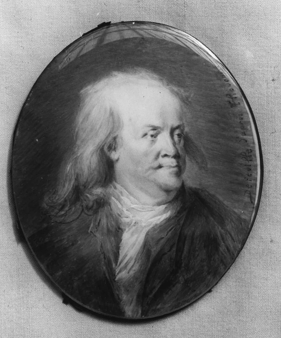 Plaque Portrait of Benjamin Franklin by Louis Benjamin Huber Defeuille