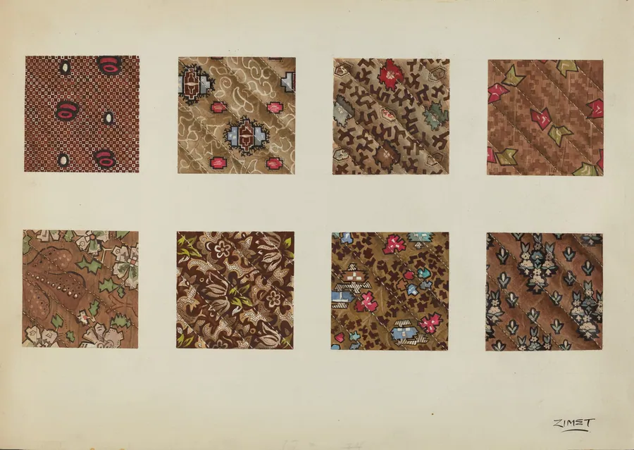 Swatches from Patchwork Quilt by A. Zimet