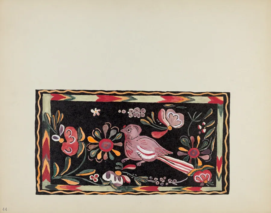 Plate 44: Painted Chest Design: From Portfolio "Spanish Colonial Designs of New Mexico" by American 20th Century