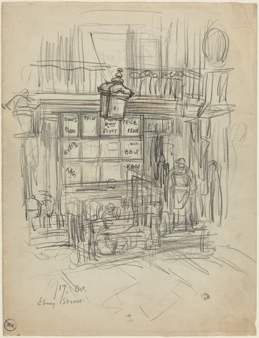 Ebury Street by Félix-Hilaire Buhot