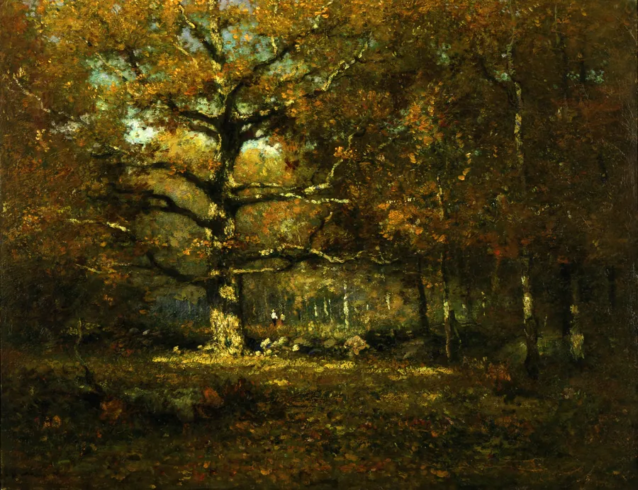 Connecticut Woods by Henry Ward Ranger, born Syracuse, NY 1858-died New York City 1916